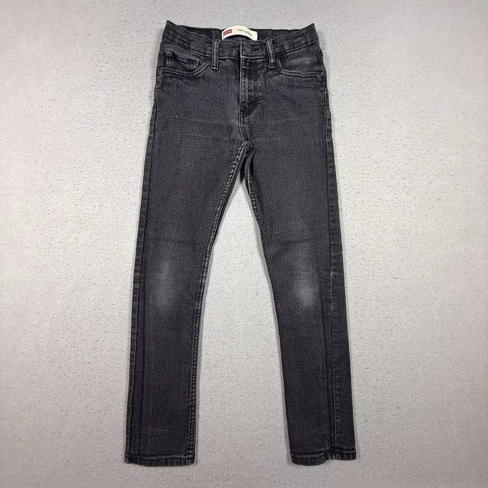 Levis 510 Skinny Jeans Boys Size 14 Regular Washed Black Denim‎ Pants